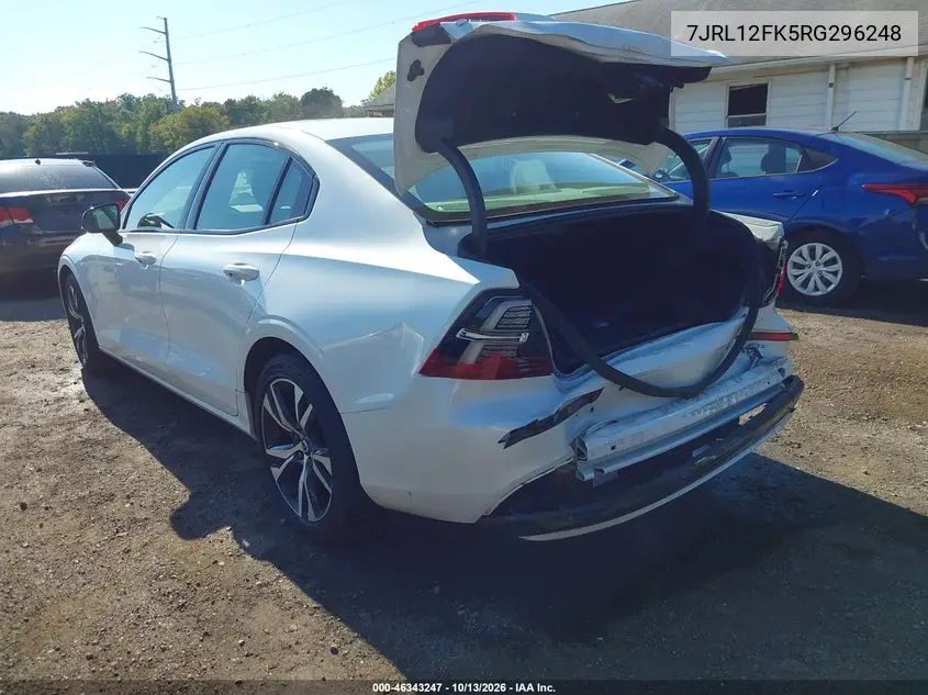 2024 VOLVO S60 VIN 7JRL12FK5RG296248 — фото 3