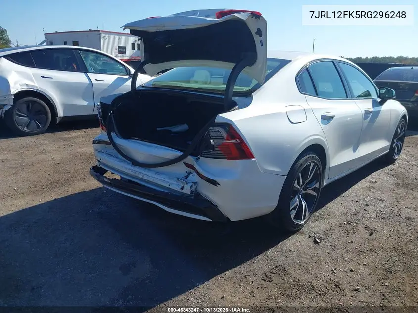 2024 VOLVO S60 VIN 7JRL12FK5RG296248 — фото 4