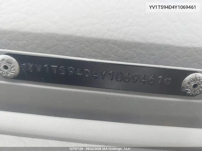 2000 VOLVO S80 VIN YV1TS94D4Y1069461 — фото 18