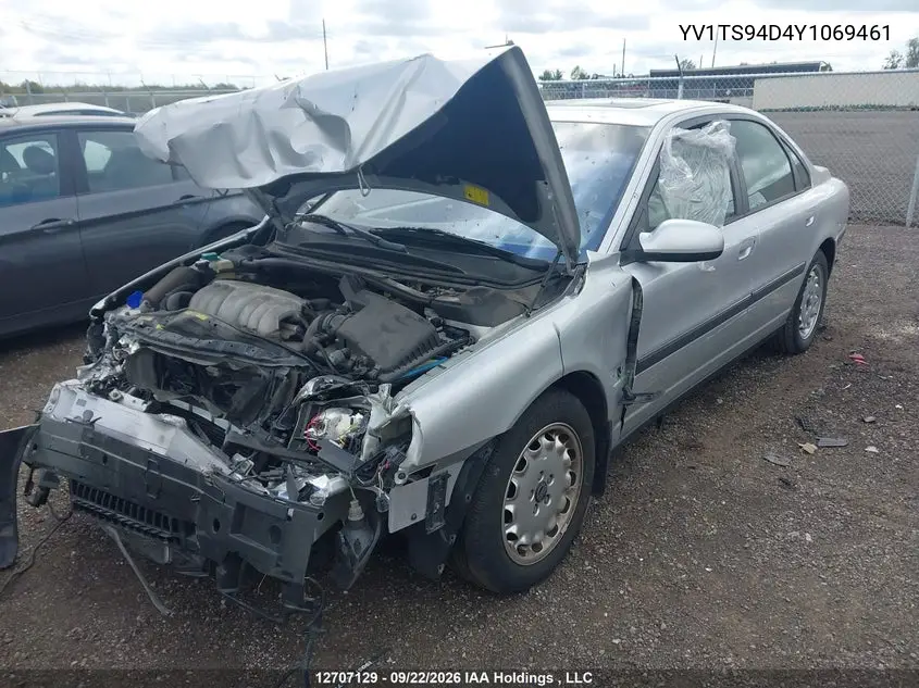 2000 VOLVO S80 VIN YV1TS94D4Y1069461 — фото 2