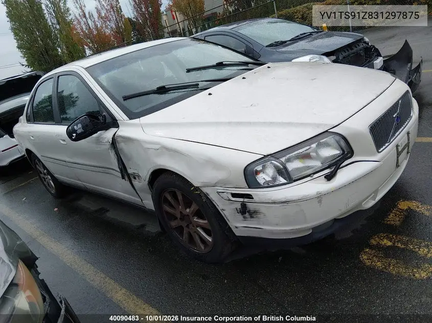VOLVO S80 2003, VIN YV1TS91Z831297875