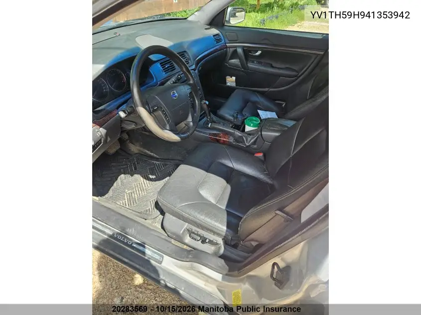 2004 VOLVO S80 VIN YV1TH59H941353942 — фото 5