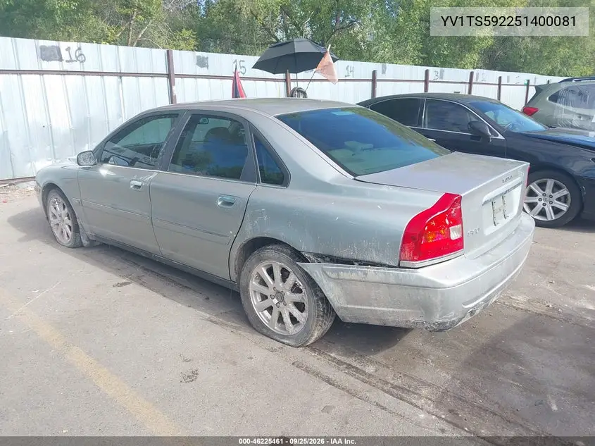 2005 VOLVO S80 VIN YV1TS592251400081 — фото 3