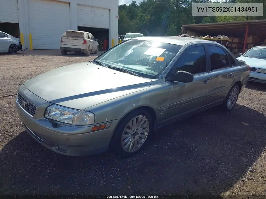2006 VOLVO S80 VIN YV1TS592X61434951 — фото 2