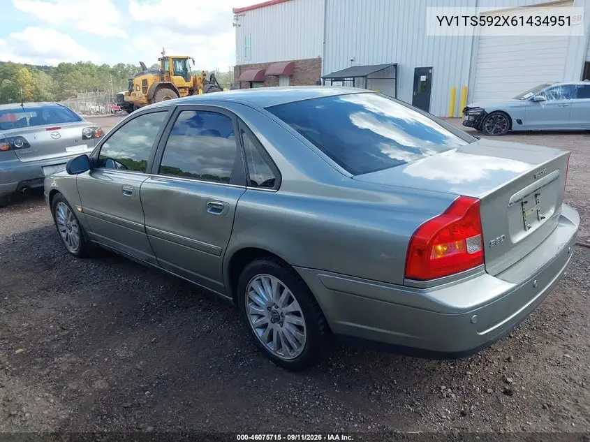 2006 VOLVO S80 VIN YV1TS592X61434951 — фото 3