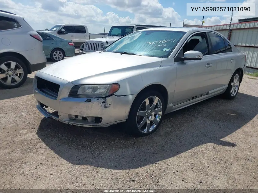 2007 VOLVO S80 VIN YV1AS982571031090 — фото 2
