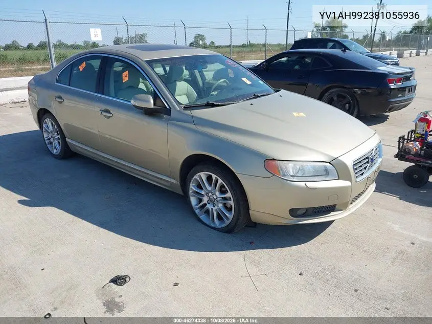 VOLVO S80 2008, VIN YV1AH992381055936