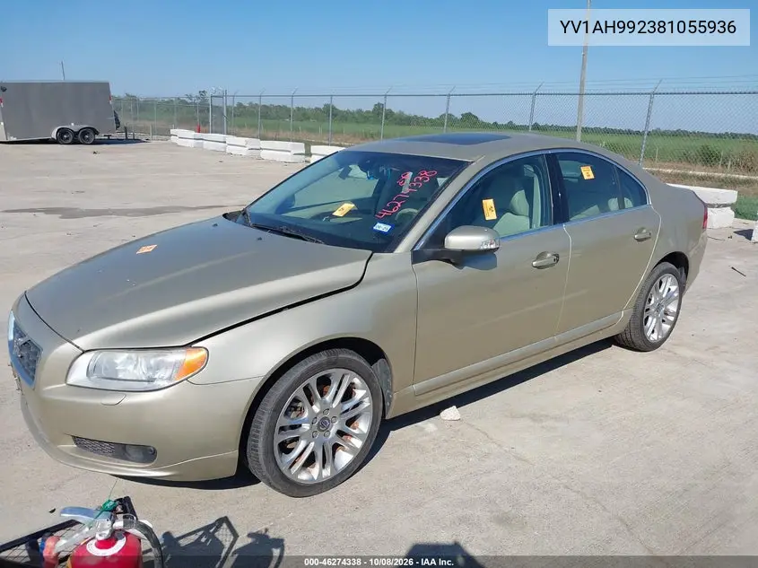 2008 VOLVO S80 VIN YV1AH992381055936 — фото 2