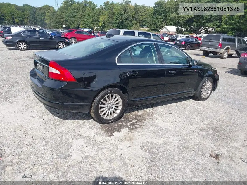 2008 VOLVO S80 VIN YV1AS982381081326 — фото 4