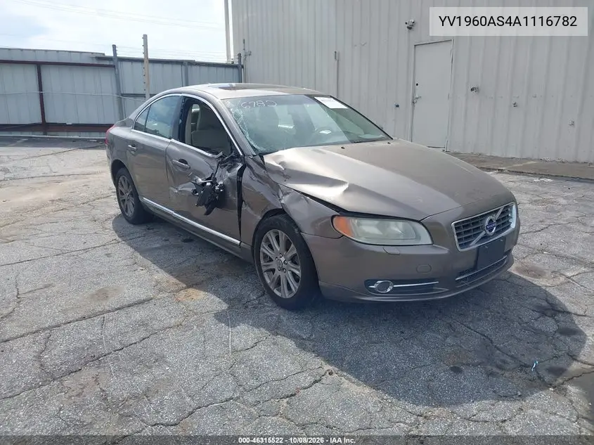 VOLVO S80 2010, VIN YV1960AS4A1116782