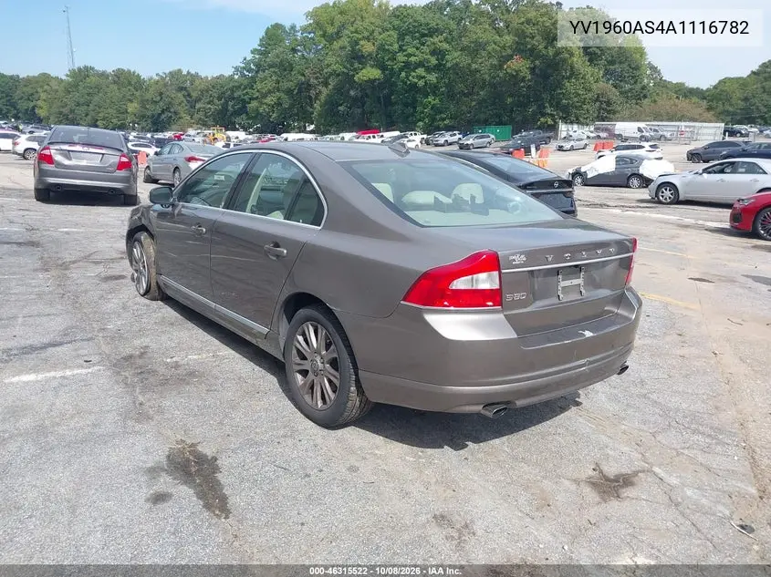 2010 VOLVO S80 VIN YV1960AS4A1116782 — фото 3