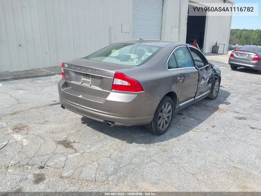 2010 VOLVO S80 VIN YV1960AS4A1116782 — фото 4