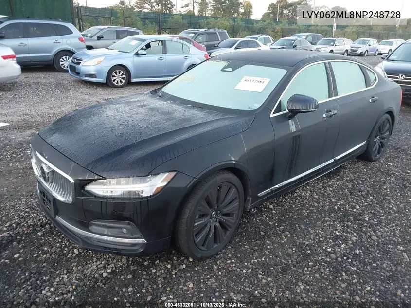 2022 VOLVO S90 VIN LVY062ML8NP248728 — фото 2
