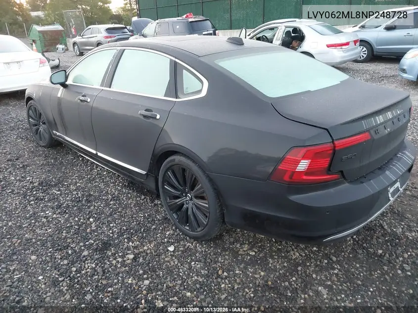 2022 VOLVO S90 VIN LVY062ML8NP248728 — фото 3