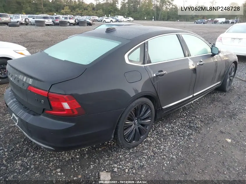 2022 VOLVO S90 VIN LVY062ML8NP248728 — фото 4