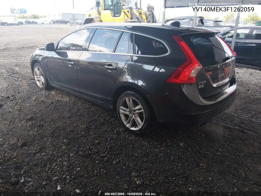 2015 VOLVO V60 VIN YV140MEK3F1262059 — фото 3
