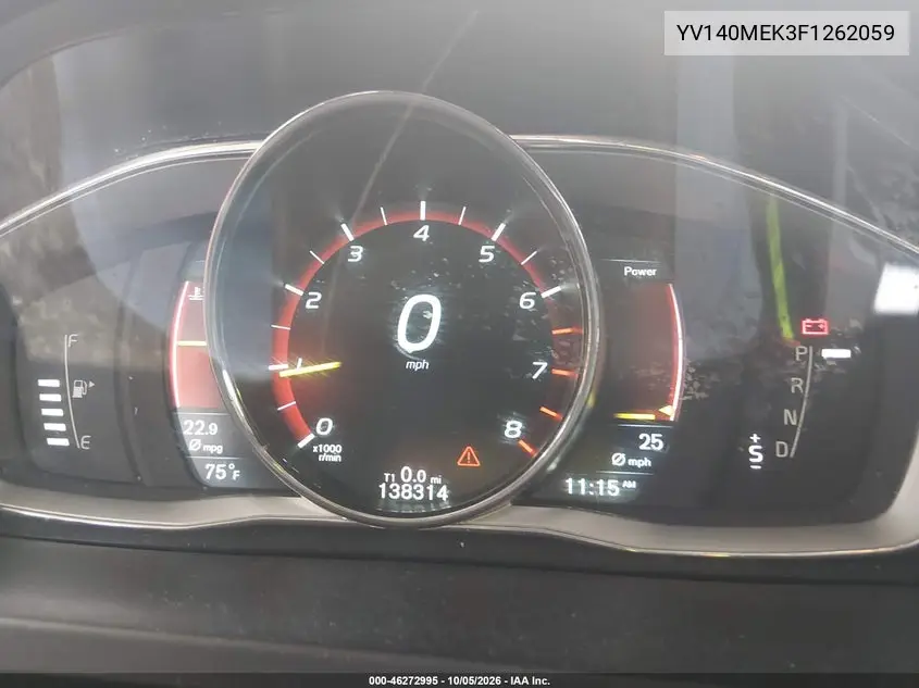 2015 VOLVO V60 VIN YV140MEK3F1262059 — фото 7