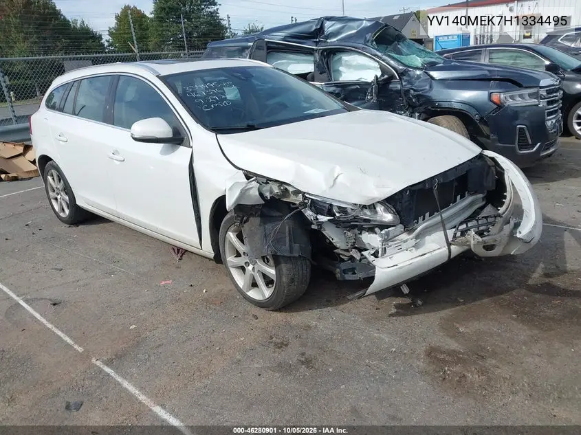 VOLVO V60 2017, VIN YV140MEK7H1334495