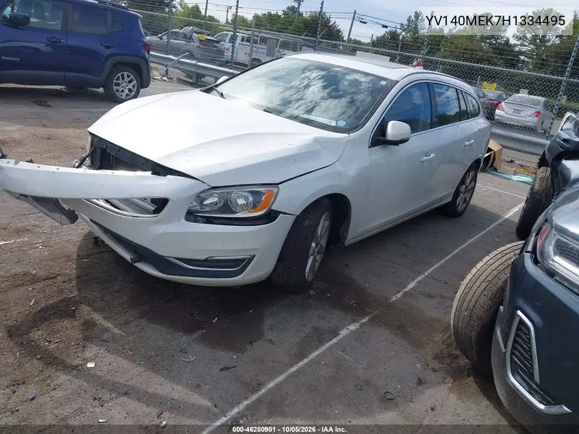 2017 VOLVO V60 VIN YV140MEK7H1334495 — фото 2