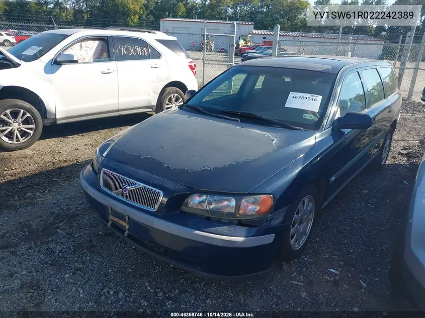 2002 VOLVO V70 VIN YV1SW61R022242389 — фото 2