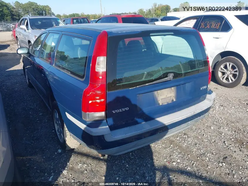 2002 VOLVO V70 VIN YV1SW61R022242389 — фото 3