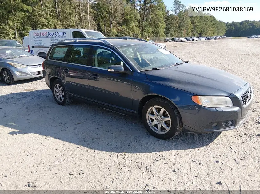 VOLVO V70 2008, VIN YV1BW982681038169