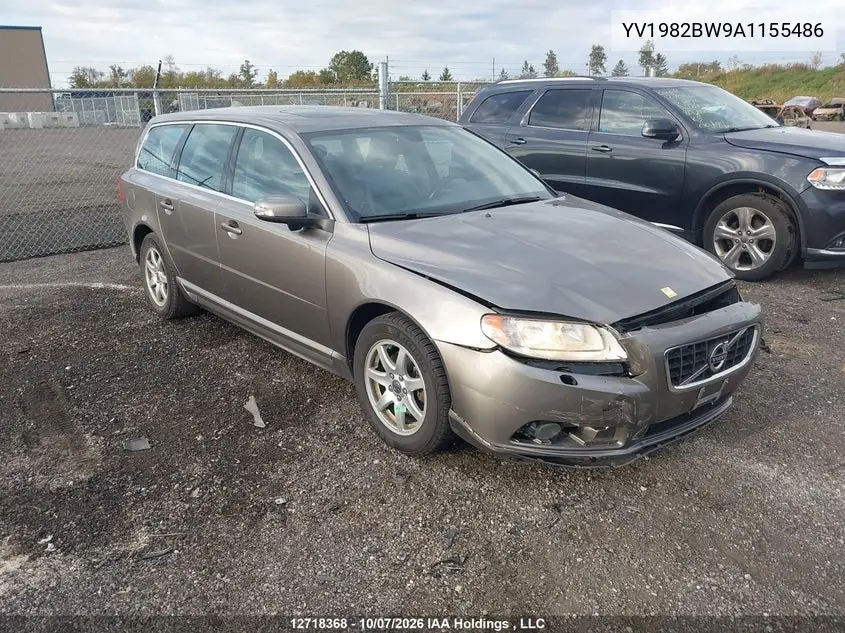 VOLVO V70 2010, VIN YV1982BW9A1155486