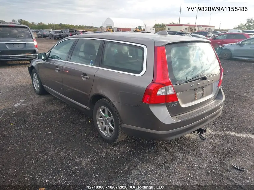 2010 VOLVO V70 VIN YV1982BW9A1155486 — фото 3