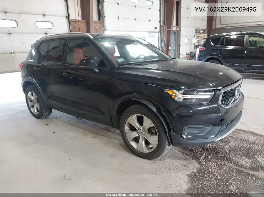 VOLVO XC40 2019, VIN YV4162XZ9K2009495