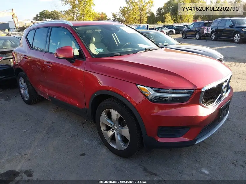 VOLVO XC40 2020, VIN YV4162UK0L2202790