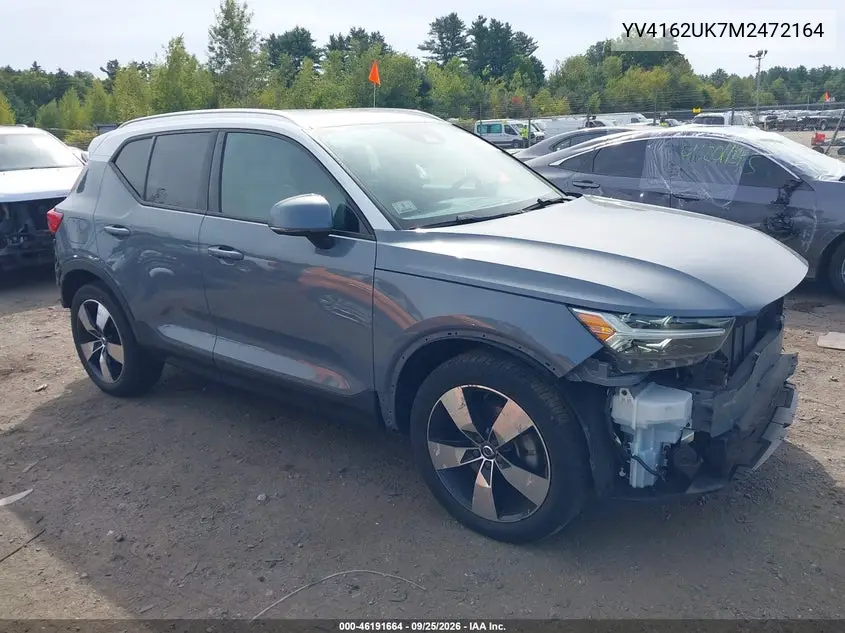 VOLVO XC40 2021, VIN YV4162UK7M2472164