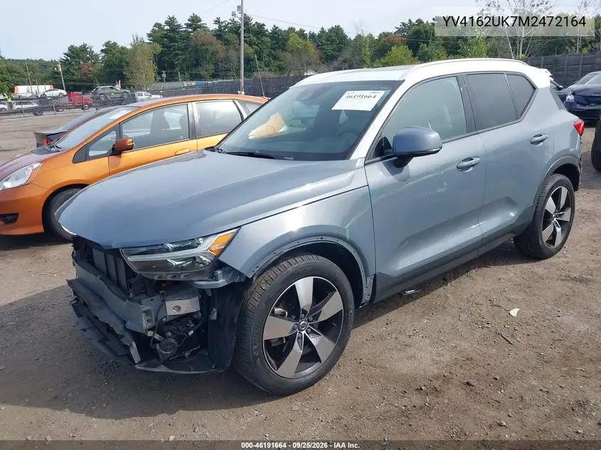 2021 VOLVO XC40 VIN YV4162UK7M2472164 — фото 2