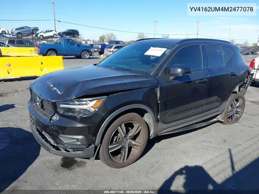 2021 VOLVO XC40 VIN YV4162UM4M2477078 — фото 2