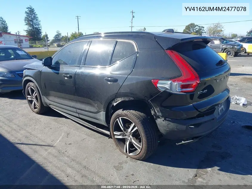 2021 VOLVO XC40 VIN YV4162UM4M2477078 — фото 3