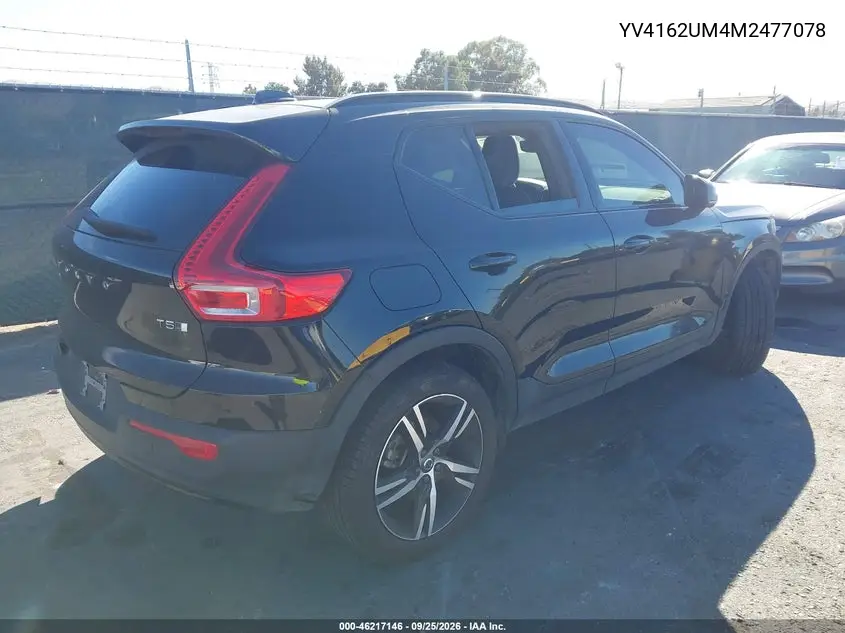 2021 VOLVO XC40 VIN YV4162UM4M2477078 — фото 4