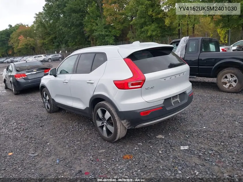 2021 VOLVO XC40 VIN YV4162UK5M2401030 — фото 3