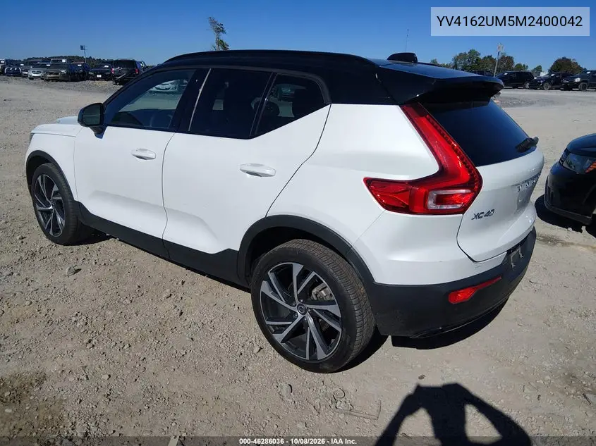 2021 VOLVO XC40 VIN YV4162UM5M2400042 — фото 3