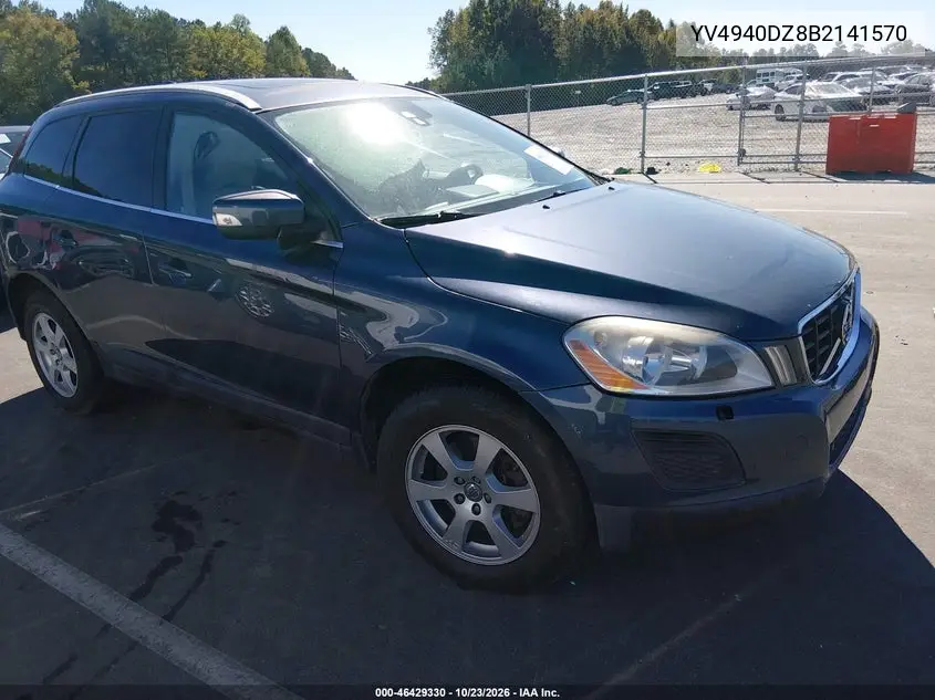 VOLVO XC60 2011, VIN YV4940DZ8B2141570