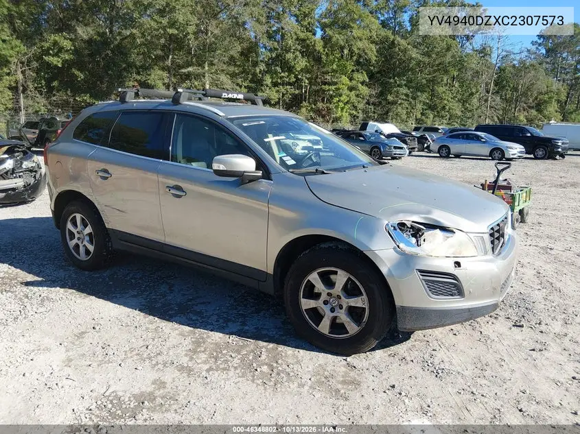 VOLVO XC60 2012, VIN YV4940DZXC2307573