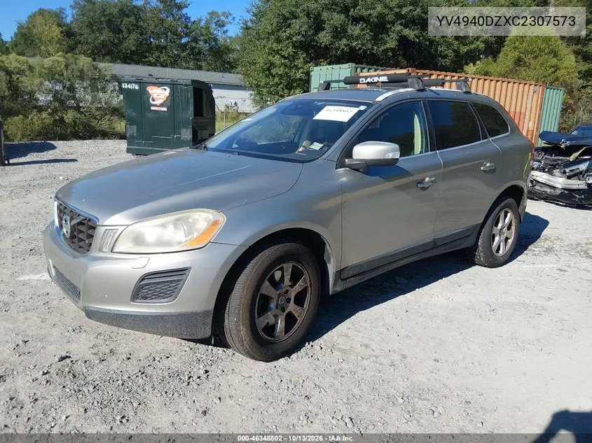 2012 VOLVO XC60 VIN YV4940DZXC2307573 — фото 2