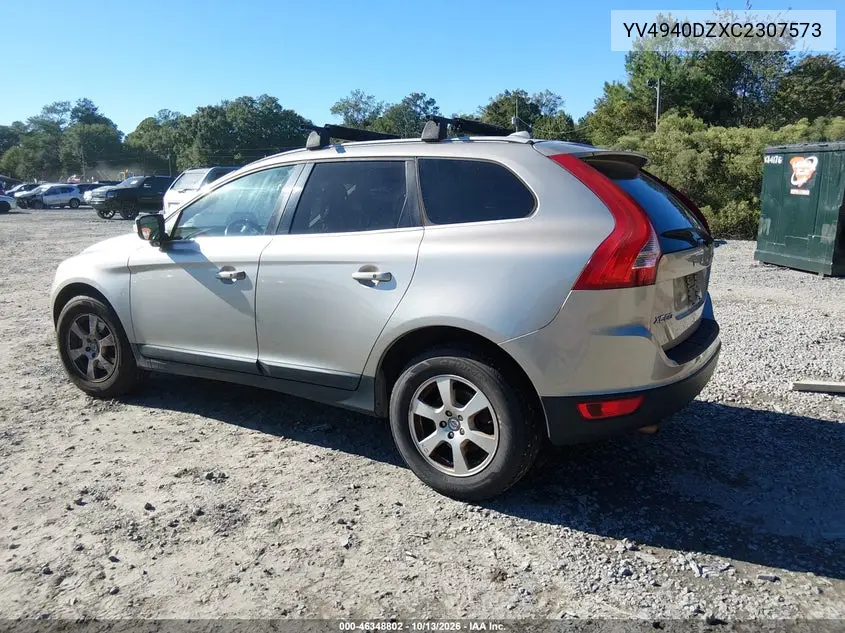 2012 VOLVO XC60 VIN YV4940DZXC2307573 — фото 3