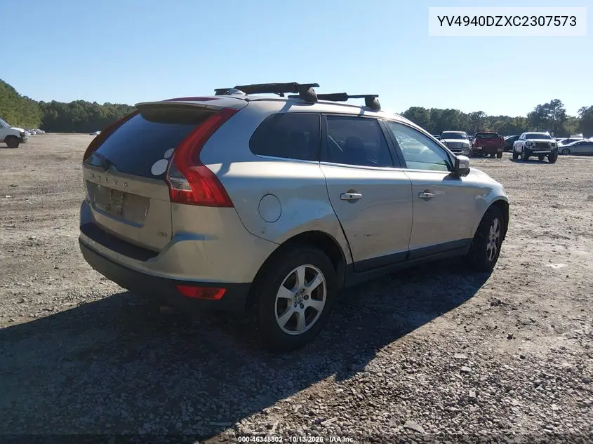 2012 VOLVO XC60 VIN YV4940DZXC2307573 — фото 4