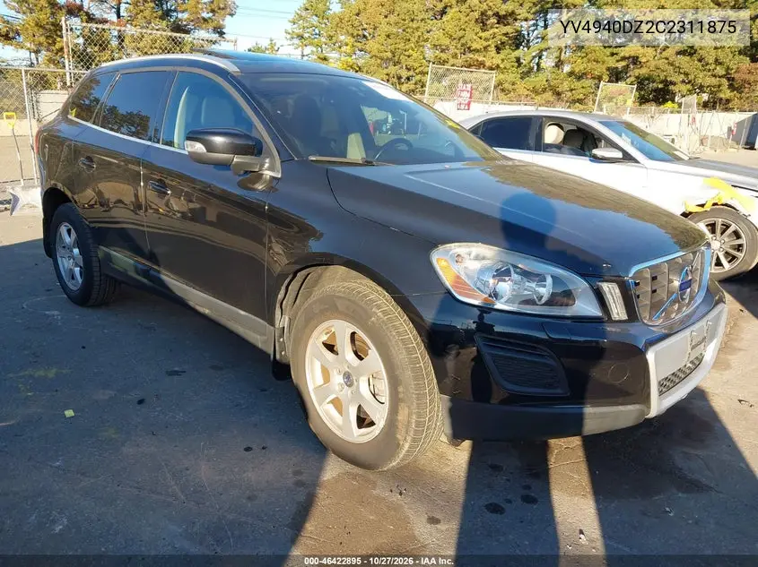 VOLVO XC60 2012, VIN YV4940DZ2C2311875