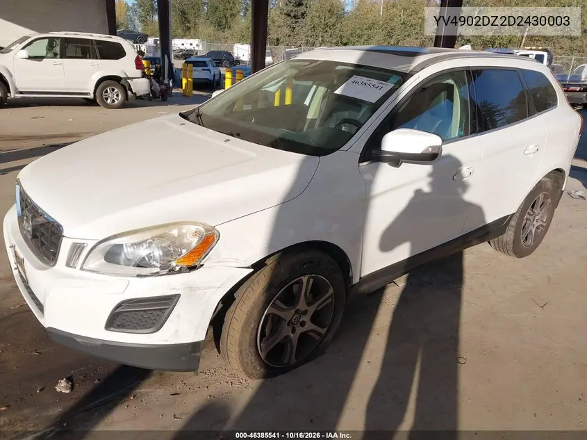2013 VOLVO XC60 VIN YV4902DZ2D2430003 — фото 2