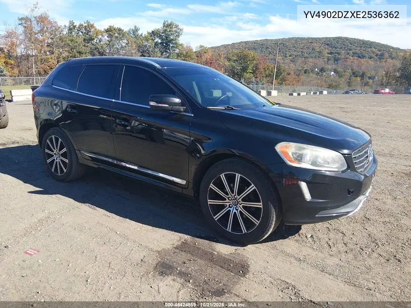 VOLVO XC60 2014, VIN YV4902DZXE2536362
