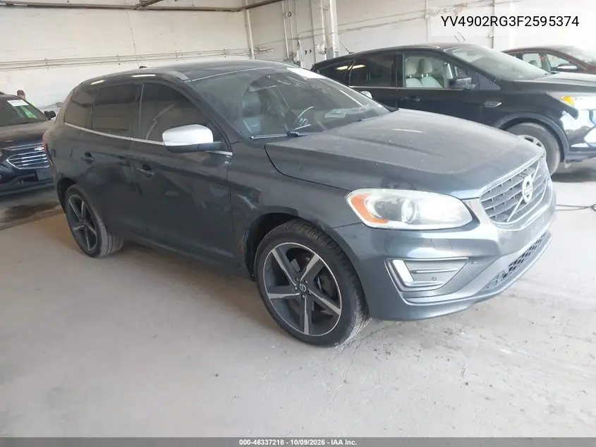 VOLVO XC60 2015, VIN YV4902RG3F2595374