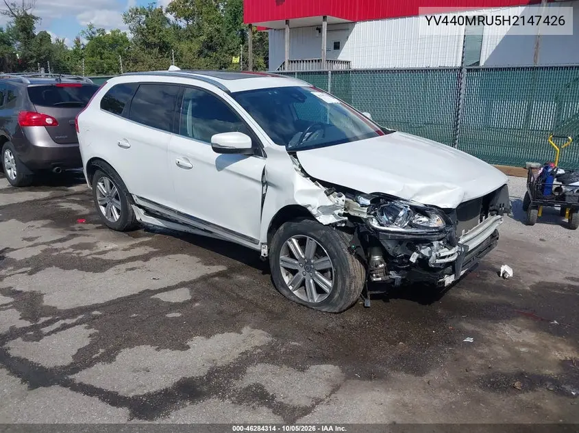 VOLVO XC60 2017, VIN YV440MRU5H2147426