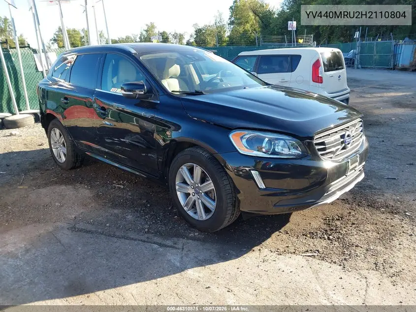 VOLVO XC60 2017, VIN YV440MRU2H2110804