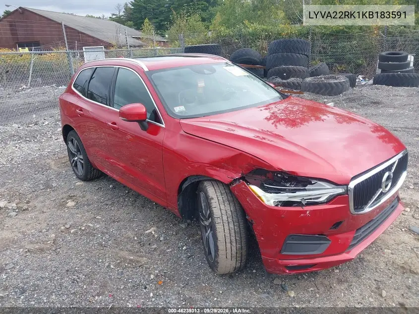 VOLVO XC60 2019, VIN LYVA22RK1KB183591