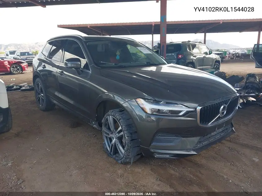 VOLVO XC60 2020, VIN YV4102RK0L1544028